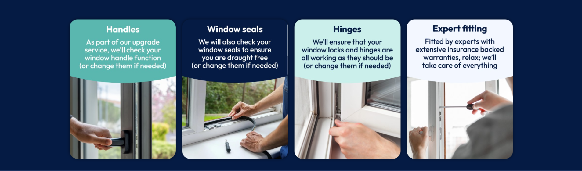 Handles, Window Seals, Hinges & Expert Fitting